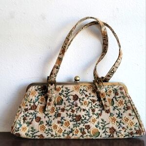Vintage Floral Embroidered Handbag